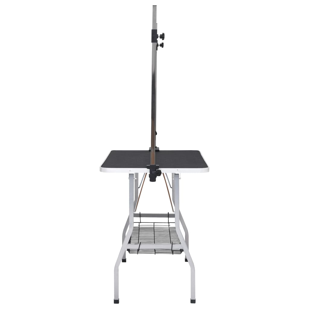 Regulējams Suņu Kopšanas Galds Ar 2 Cilpām Un Grozu