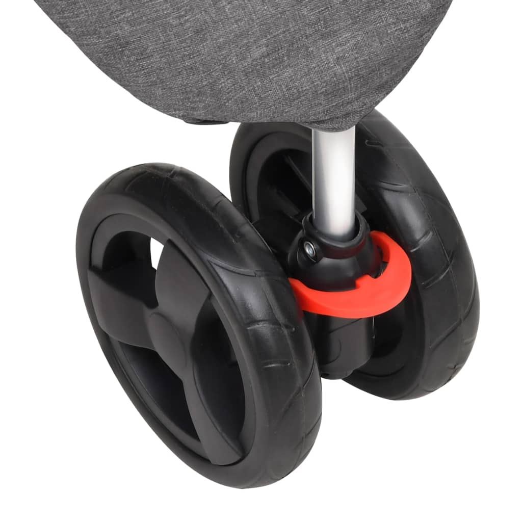 Saliekami Suņu Ratiņi, Pelēki, 80X46X98 Cm, Oksfordas Audums