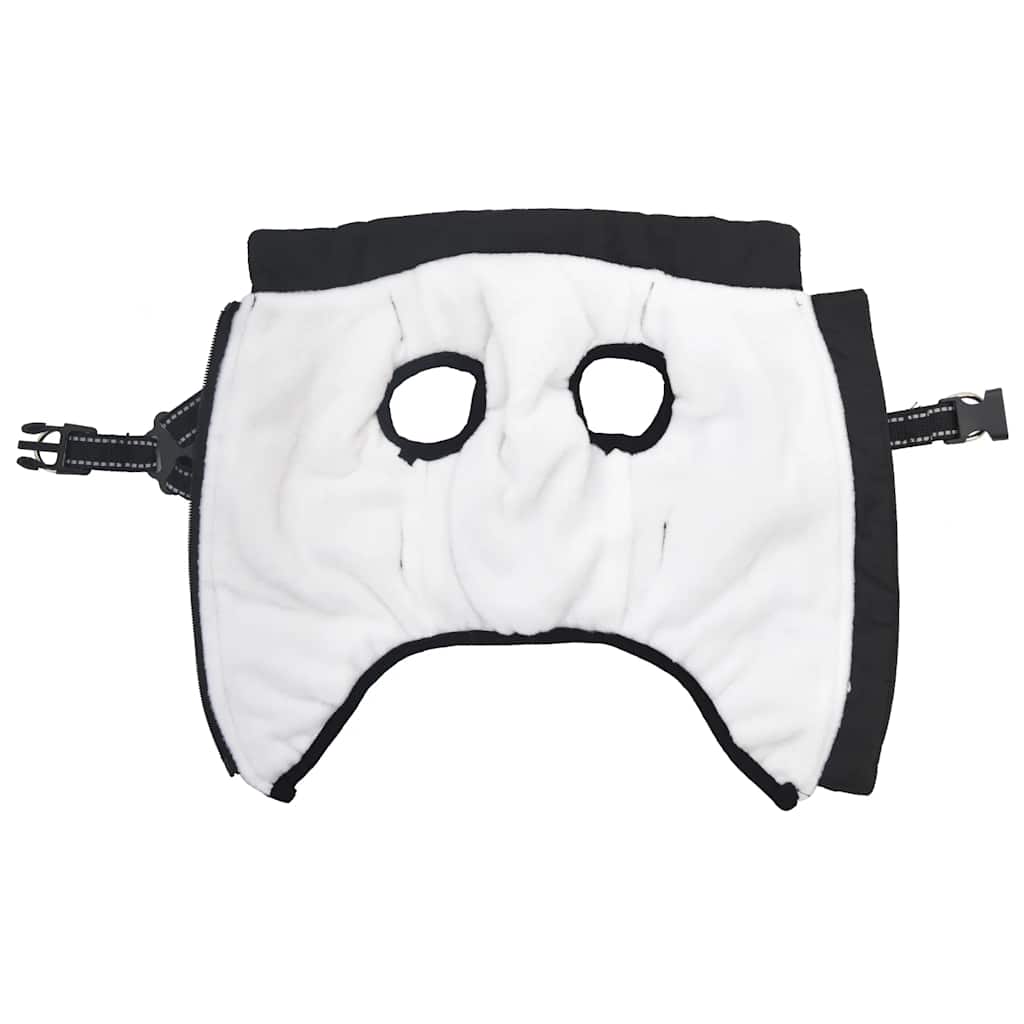 Suņu Mētelis Ar Iejūgu Ūdensizturīgs Atstarojošs Melns